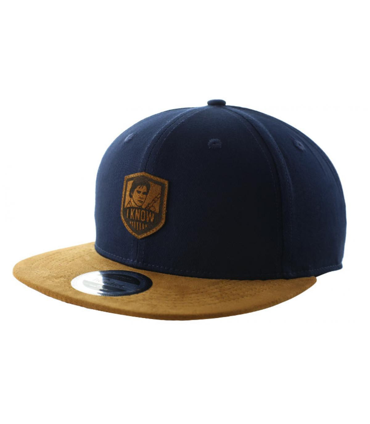 Snapback I Know navy suede In The Galaxy